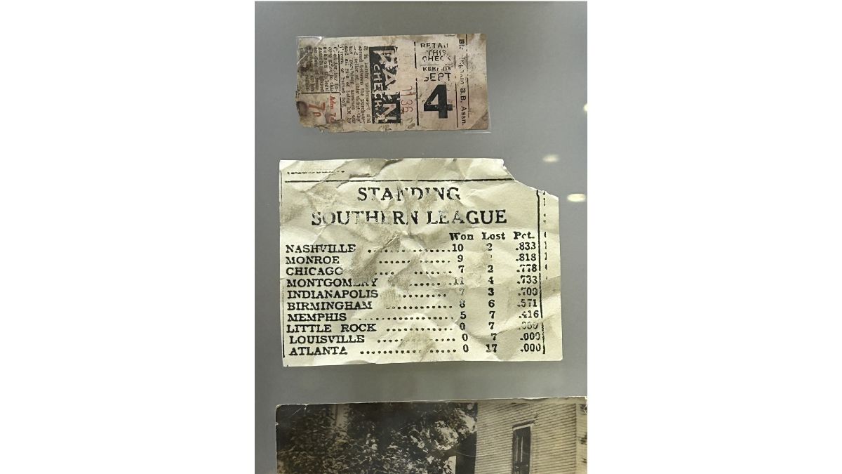 Historic Southern League standings newspaper clipping