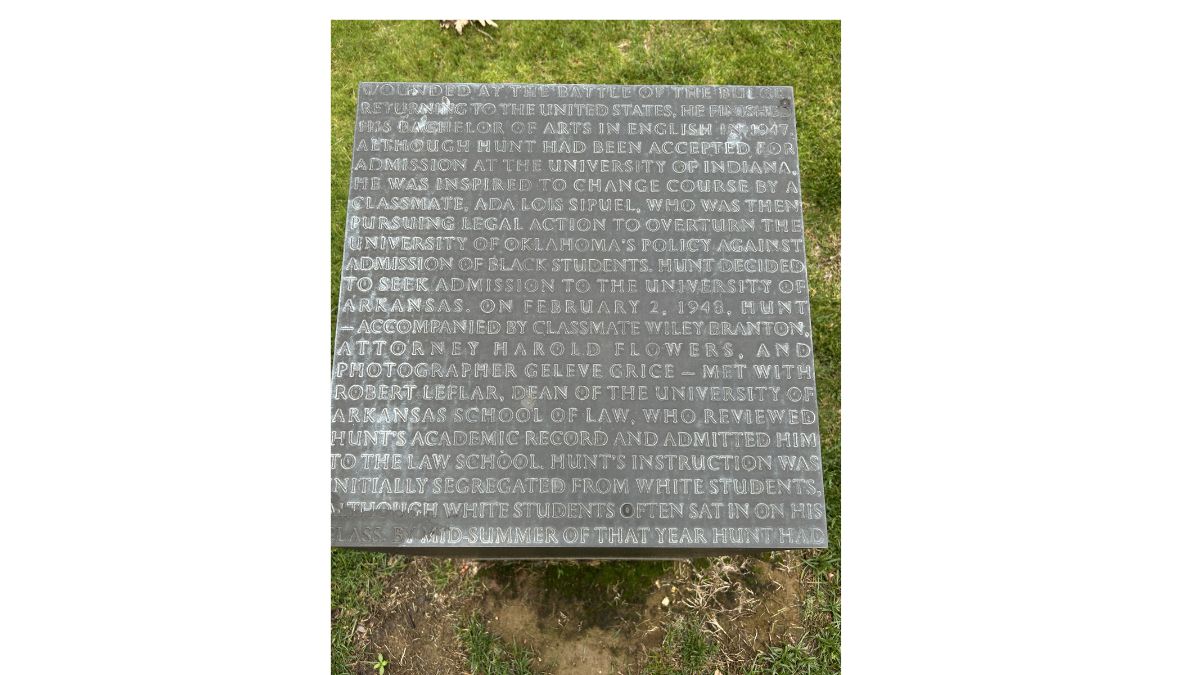 Silas Hunt memorial stone panel 2