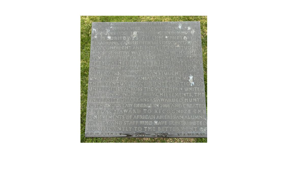 Silas Hunt memorial stone panel 4