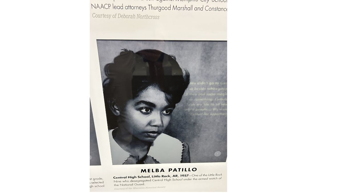 Exhibit photo of Melba Patillo, one of the Little Rock Nine