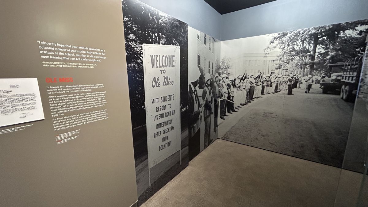 Civil Rights Museum exhibit on Ole Miss integration