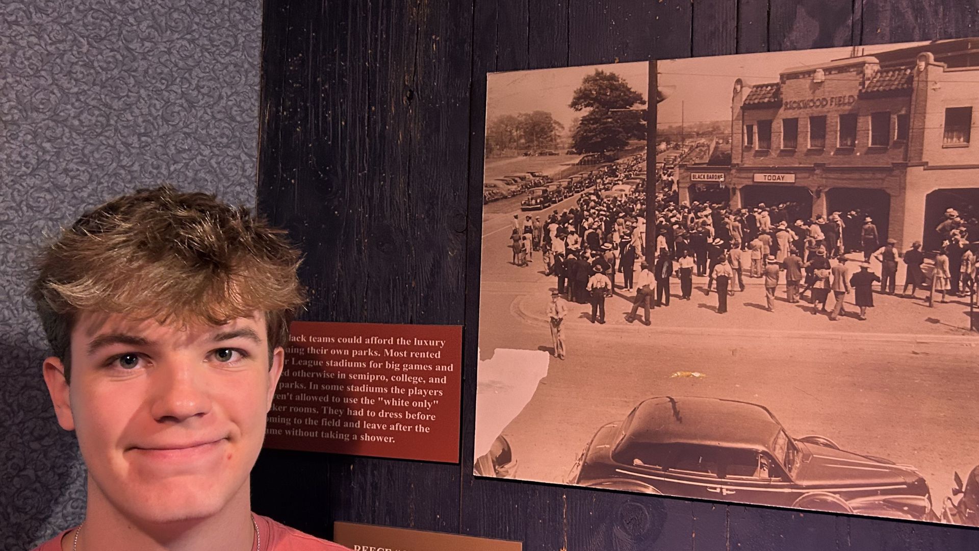 Carter at the Negro Leagues Baseball Museum second visit