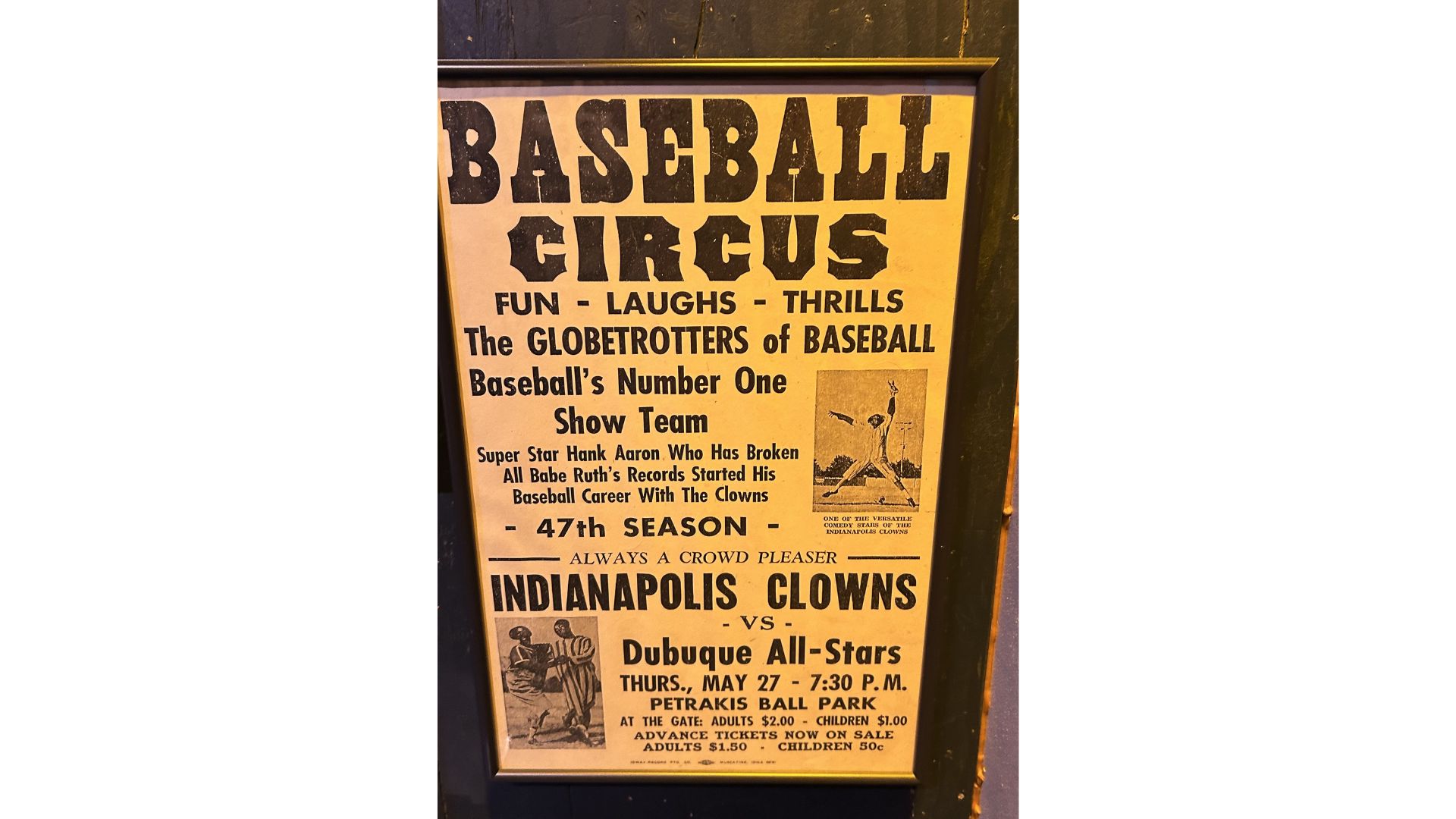Indianapolis Clowns Baseball Circus poster