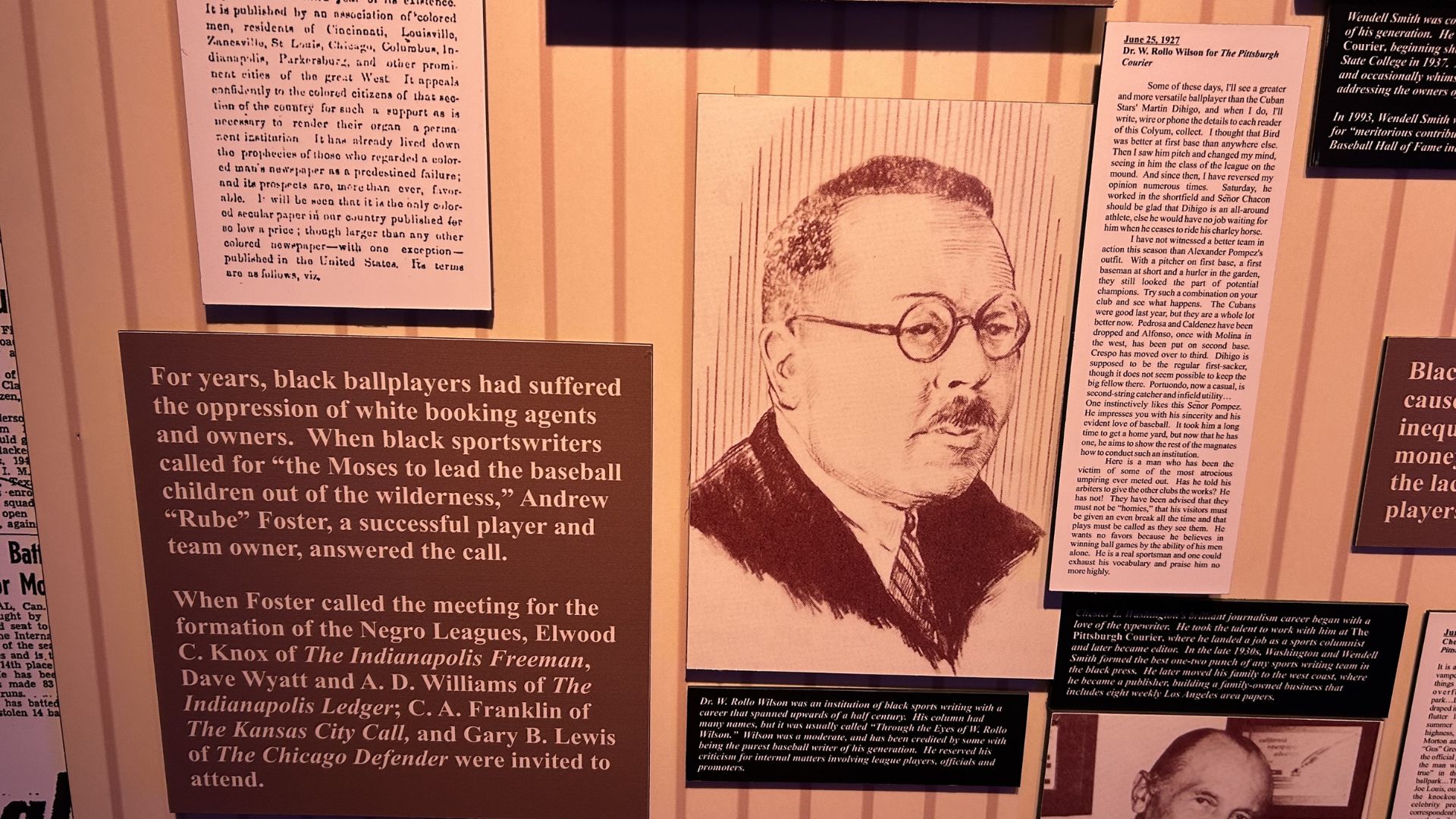 Andrew Rube Foster and the founding of the Negro Leagues exhibit