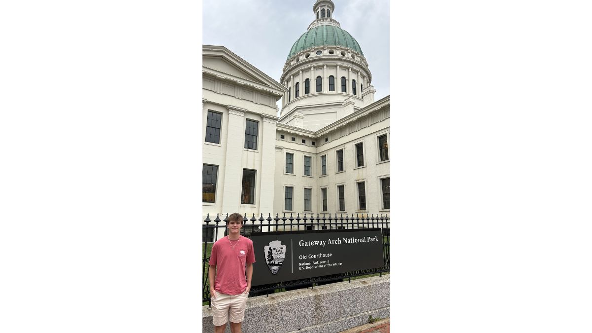 Carter at the Old Courthouse Gateway Arch National Park