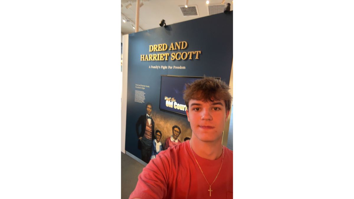 Carter at the Dred and Harriet Scott exhibit